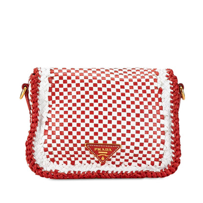 Prada Woven Madras Crossbody DlArNT