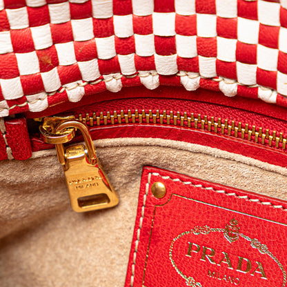 Prada Woven Madras Crossbody DlArNT