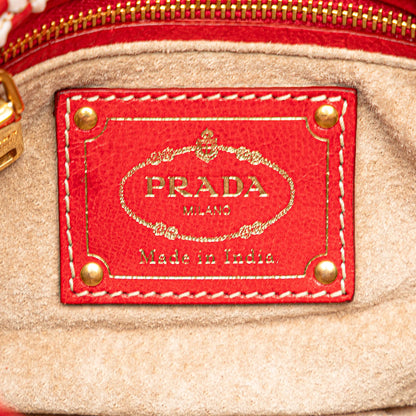 Prada Woven Madras Crossbody DlArNT