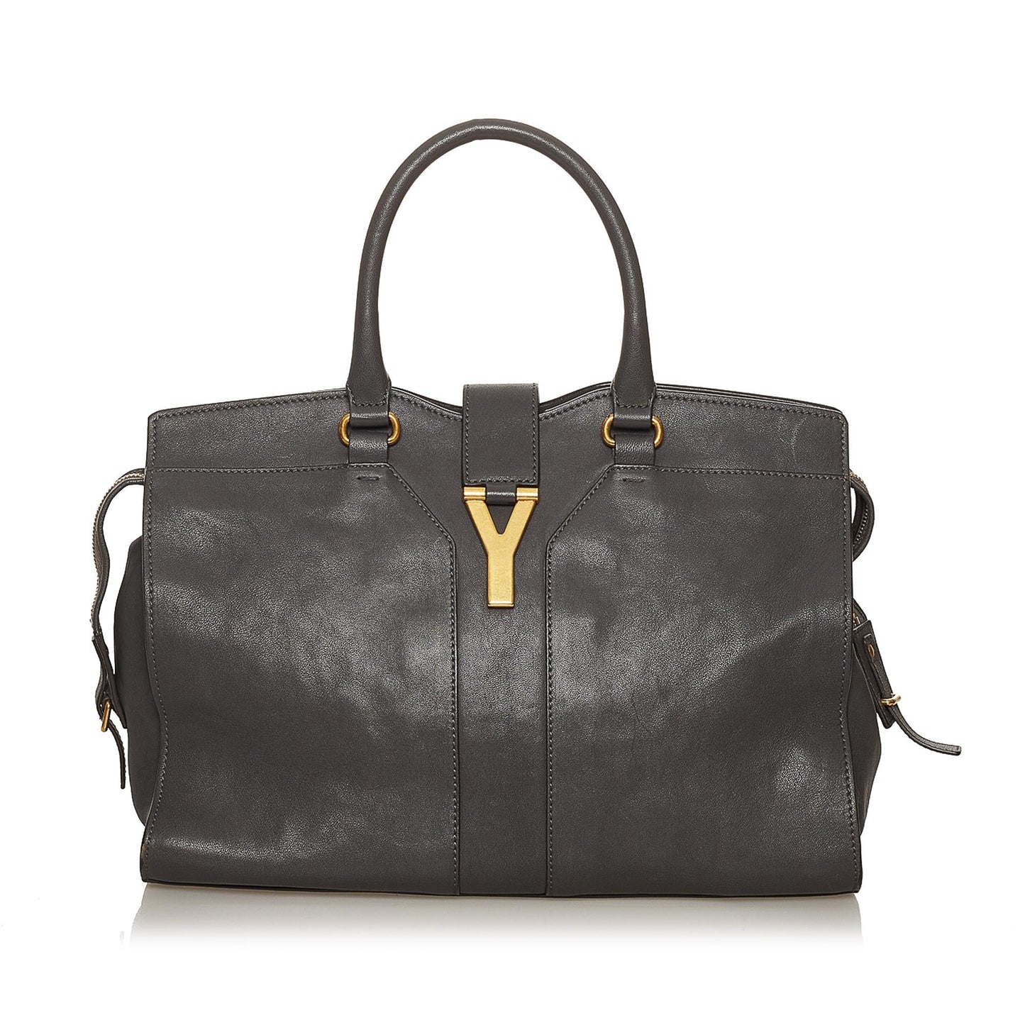 Saint Laurent Cabas Chyc Ligne Leather Handbag (SHG-29293