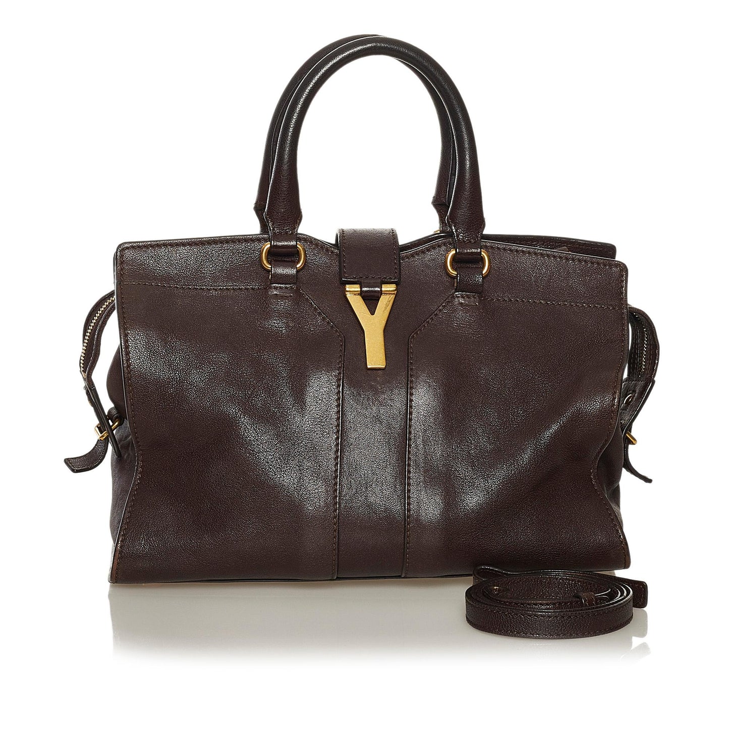 Saint Laurent Cabas Chyc Ligne Leather Satchel (SHG-35799