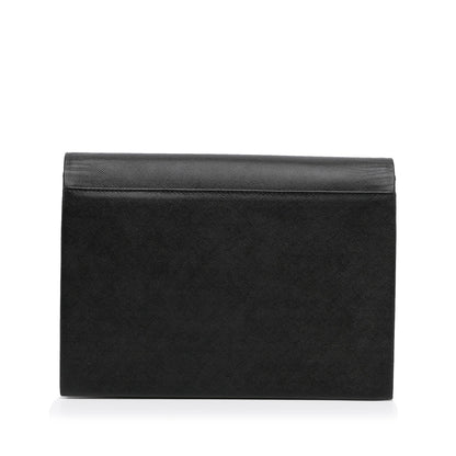 Saint Laurent Calf Leather Clutch (SHG-Gkqldx