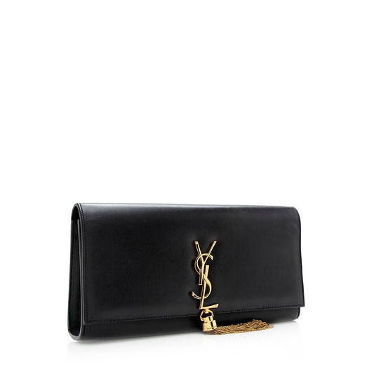 Saint Laurent Calfskin Cassandra Tassel Clutch 18666