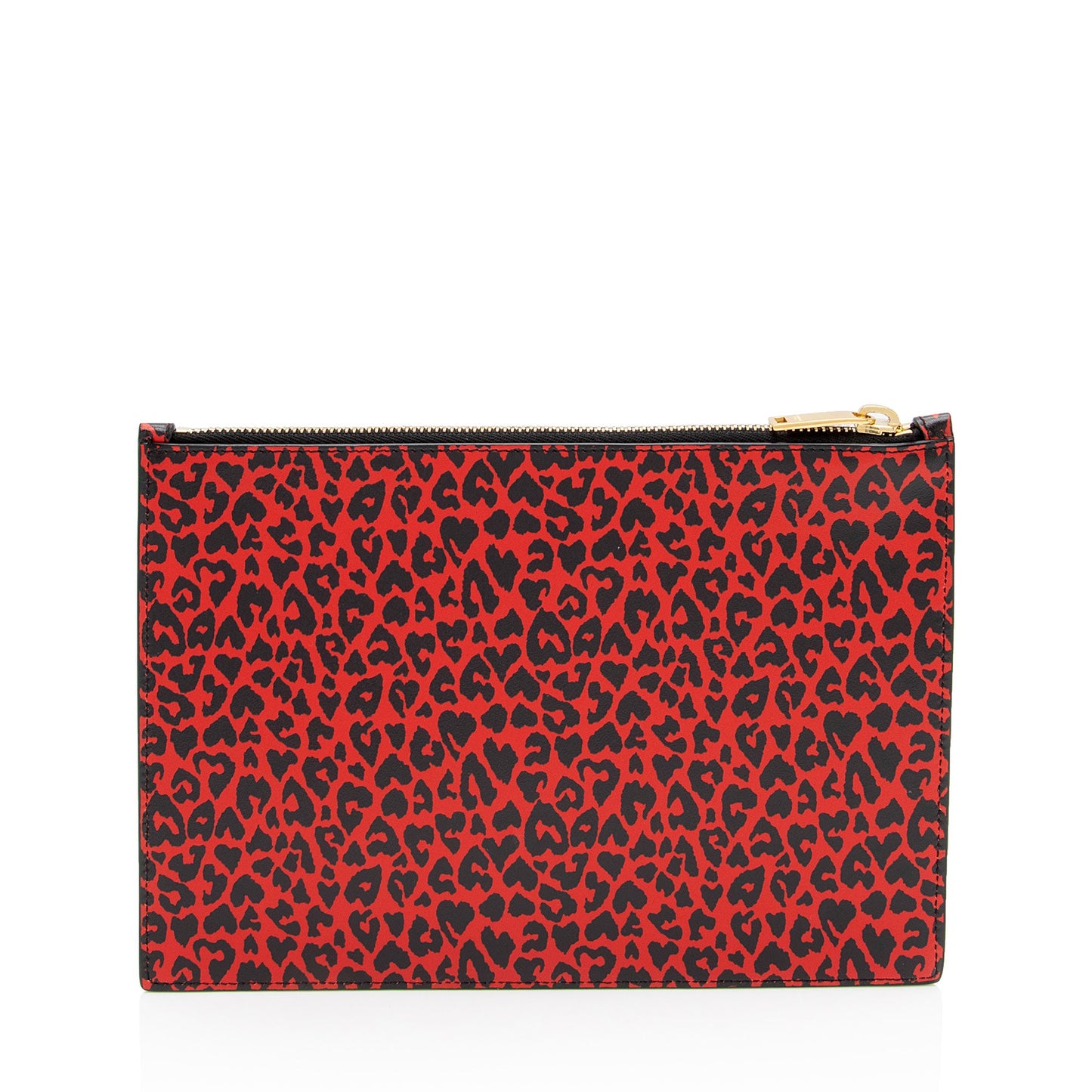 Saint Laurent Calfskin Leopard Zip Pouch fYfCwF