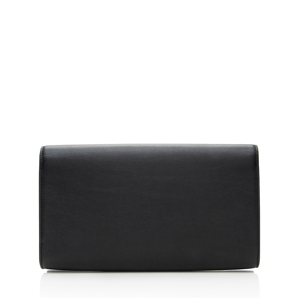 Saint Laurent Calfskin Monogram Belle de Jour Large Clutch 19132