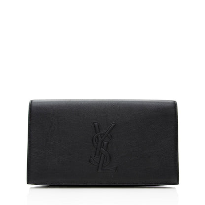 Saint Laurent Calfskin Monogram Belle de Jour Large Clutch 19132