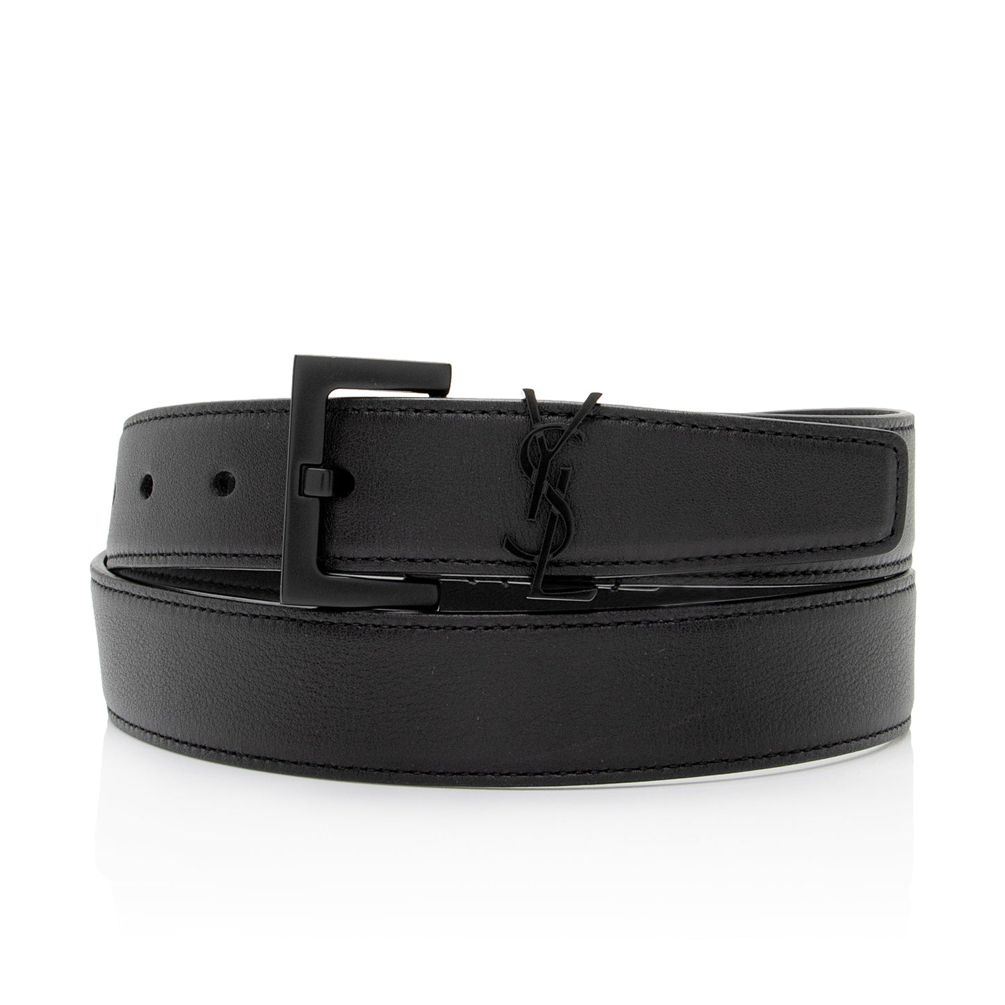 Saint Laurent Calfskin Monogram Cassandre Belt - Size 34 / 85 7TNRpr