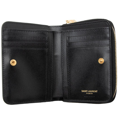 Saint Laurent Calfskin Monogram Compact Zip Around Wallet p3n5HY