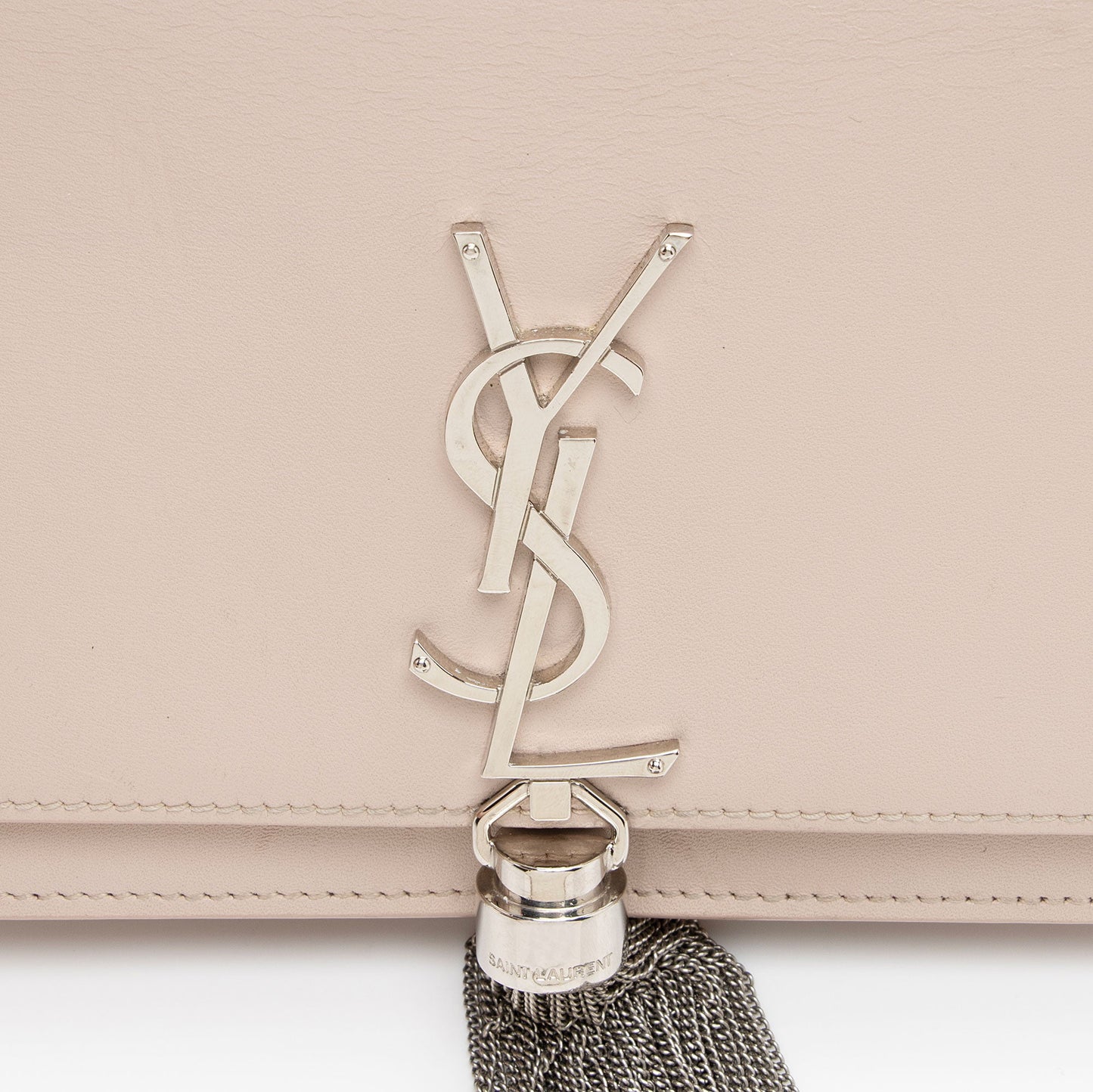 Saint Laurent Calfskin Monogram Kate Tassel Chain Wallet S5TMWe