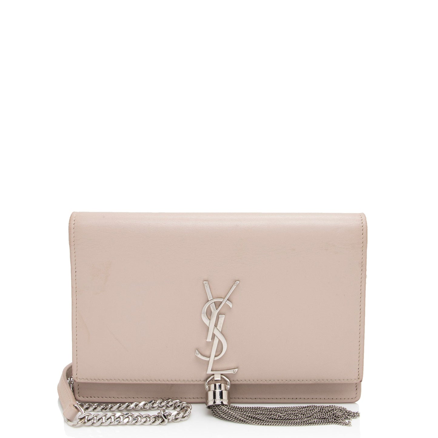 Saint Laurent Calfskin Monogram Kate Tassel Chain Wallet S5TMWe