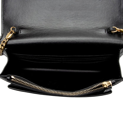 Saint Laurent Calfskin Monogram Sunset Mini Wallet on Chain Bag dovv8x