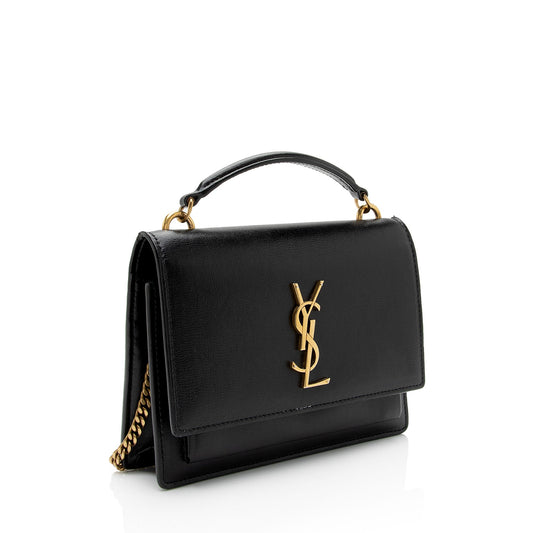 Saint Laurent Calfskin Monogram Sunset Mini Wallet on Chain Bag dovv8x