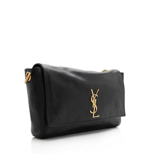 Saint Laurent Calfskin Suede Monogram Kate Reversible Chain Medium Shoulder Bag 22497