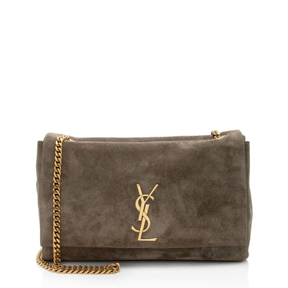 Saint Laurent Calfskin Suede Monogram Kate Reversible Chain Medium Shoulder Bag hikP6E