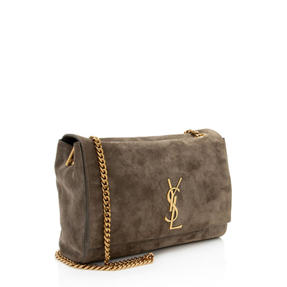 Saint Laurent Calfskin Suede Monogram Kate Reversible Chain Medium Shoulder Bag hikP6E