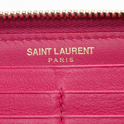 Saint Laurent Calfskin Y Ligne Zip Around Wallet 15139