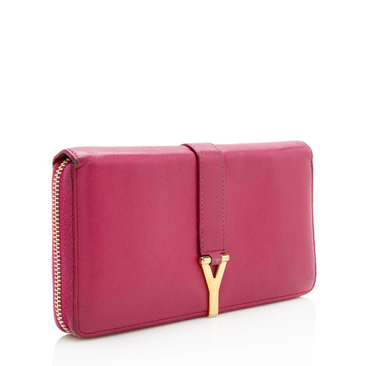 Saint Laurent Calfskin Y Ligne Zip Around Wallet 15139