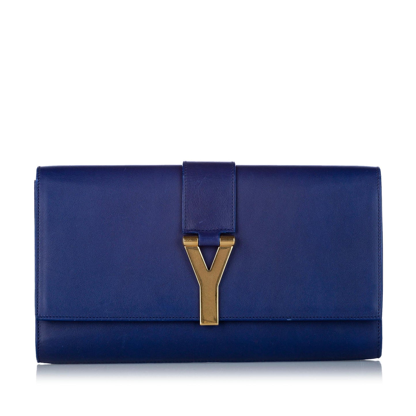 Saint Laurent Chyc Ligne Leather Clutch Bag (SHG-32468