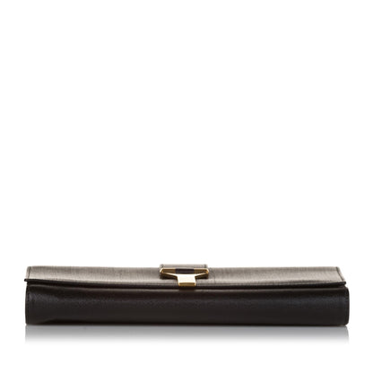 Saint Laurent Chyc Ligne Leather Clutch Bag (SHG-33674