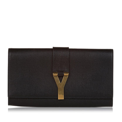 Saint Laurent Chyc Ligne Leather Clutch Bag (SHG-33674