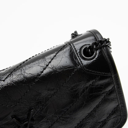 Saint Laurent Crinkled Calfskin Monogram Niki Baby Shoulder Bag BRqPlH