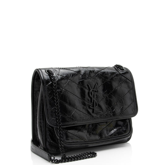 Saint Laurent Crinkled Calfskin Monogram Niki Baby Shoulder Bag BRqPlH