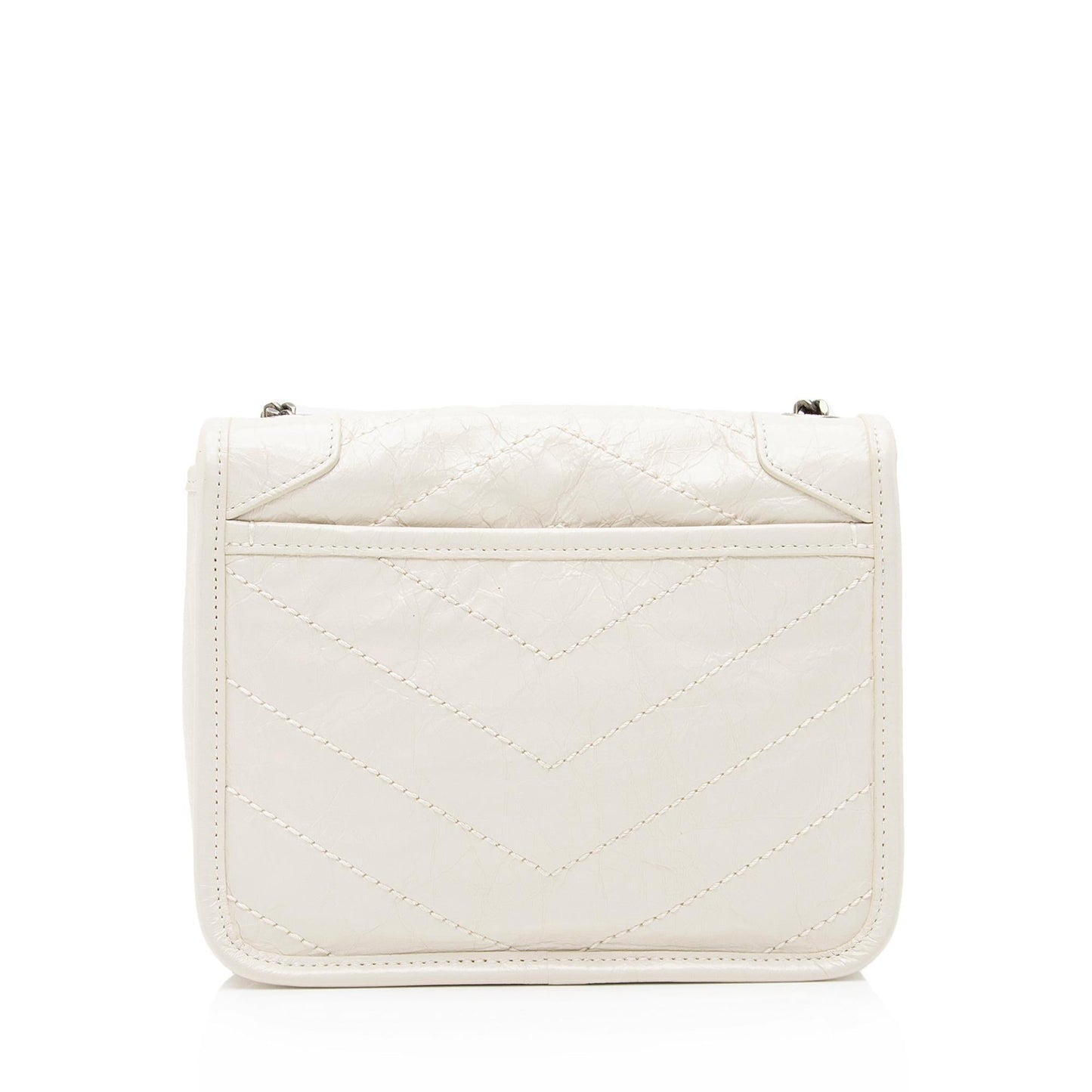 Saint Laurent Crinkled Calfskin Monogram Niki Chain Wallet 23686