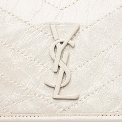 Saint Laurent Crinkled Calfskin Monogram Niki Chain Wallet 23686