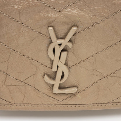 Saint Laurent Crinkled Calfskin Monogram Niki Chain Wallet afCOLO