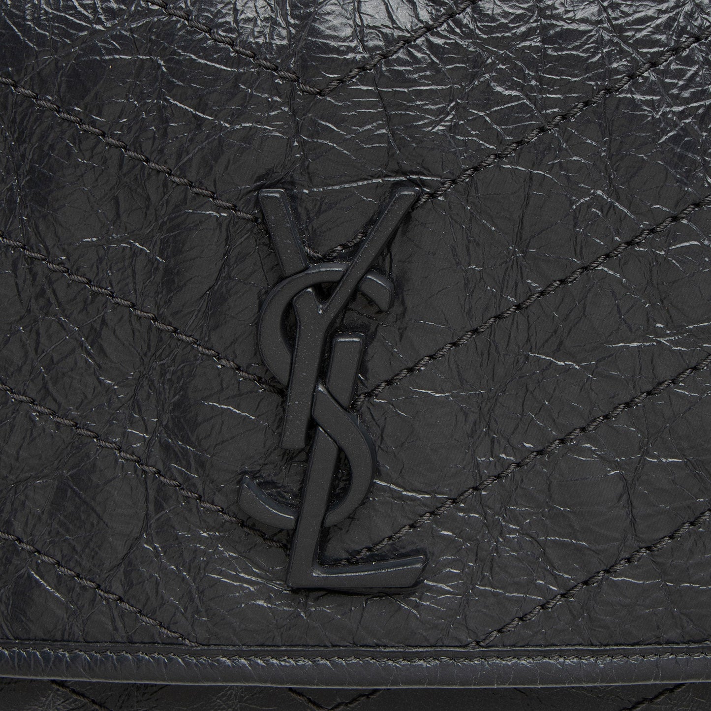 Saint Laurent Crinkled Calfskin Monogram Niki Medium Shoulder Bag NH7fO1