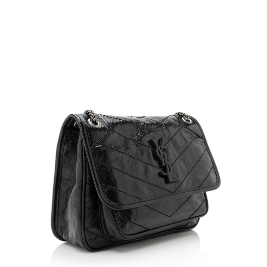 Saint Laurent Crinkled Calfskin Niki Baby Shoulder Bag 22402