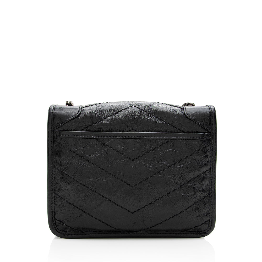 Saint Laurent Crinkled Calfskin Niki Chain Wallet 18521