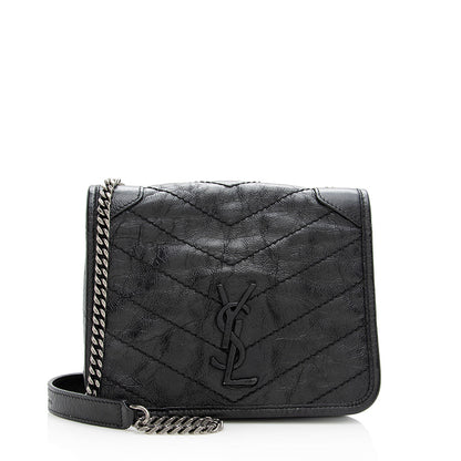 Saint Laurent Crinkled Calfskin Niki Chain Wallet 18521