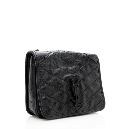 Saint Laurent Crinkled Calfskin Niki Chain Wallet 18521