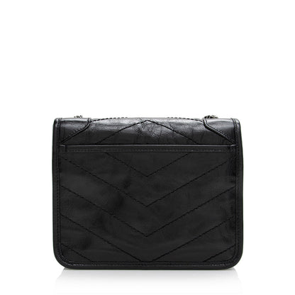 Saint Laurent Crinkled Calfskin Niki Chain Wallet 21363