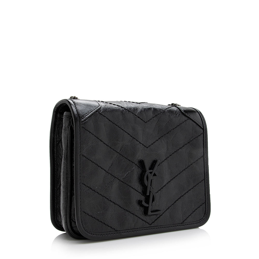 Saint Laurent Crinkled Calfskin Niki Chain Wallet 21363