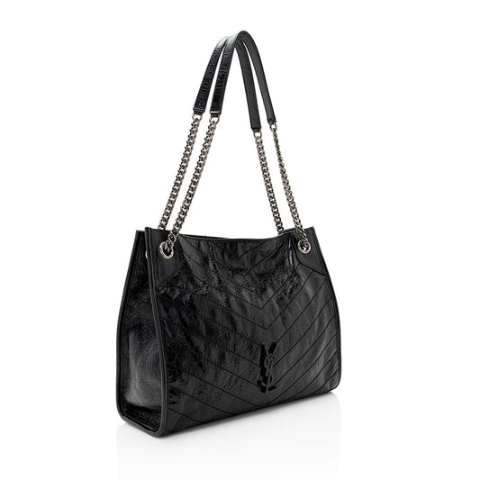 Saint Laurent Crinkled Calfskin Niki Medium Shopping Tote 19547