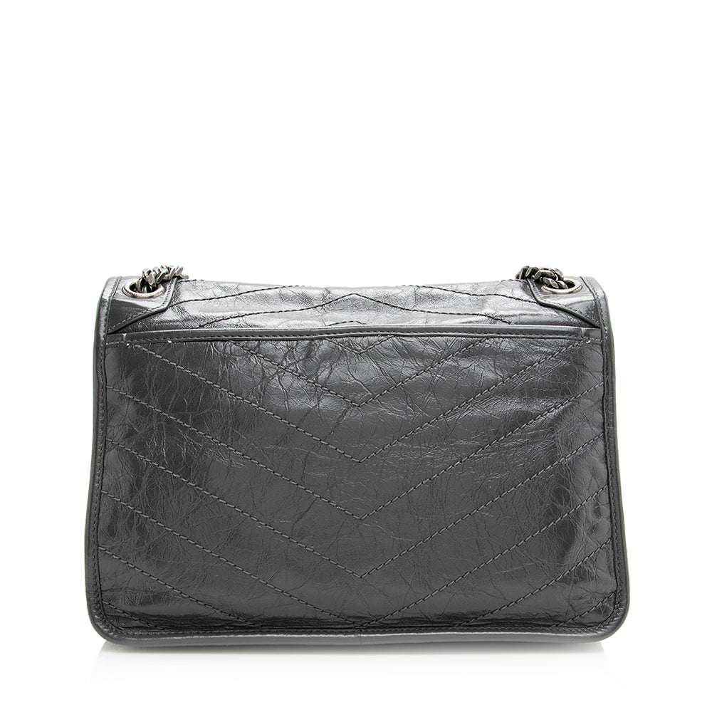 Saint Laurent Crinkled Calfskin Niki Medium Shoulder Bag 20293