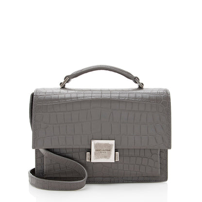 Saint Laurent Croc Embossed Bellechasse Shoulder Bag 18639