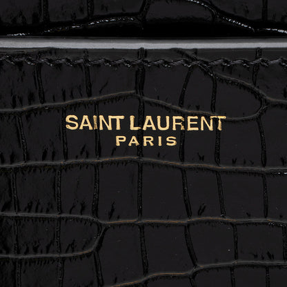 Saint Laurent Croc Embossed Leather Margaux Shoulder Bag 17900