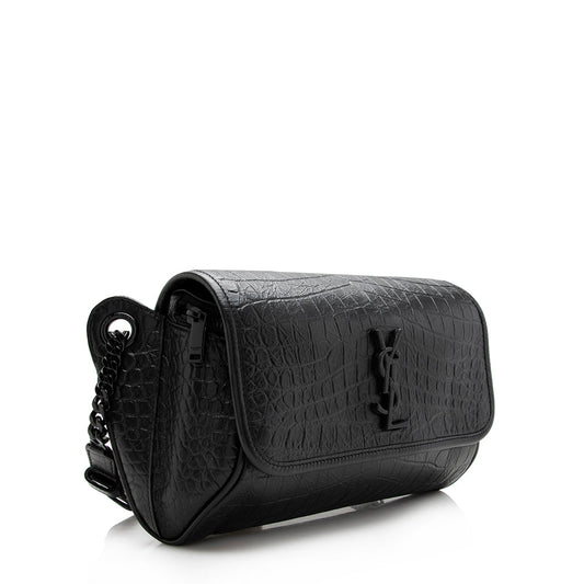 Saint Laurent Croc Embossed Niki Waist Bag 17121