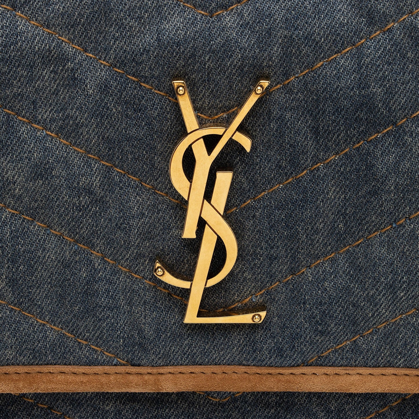 Saint Laurent Denim Suede Monogram Niki Medium Shoulder Bag fpTQXb