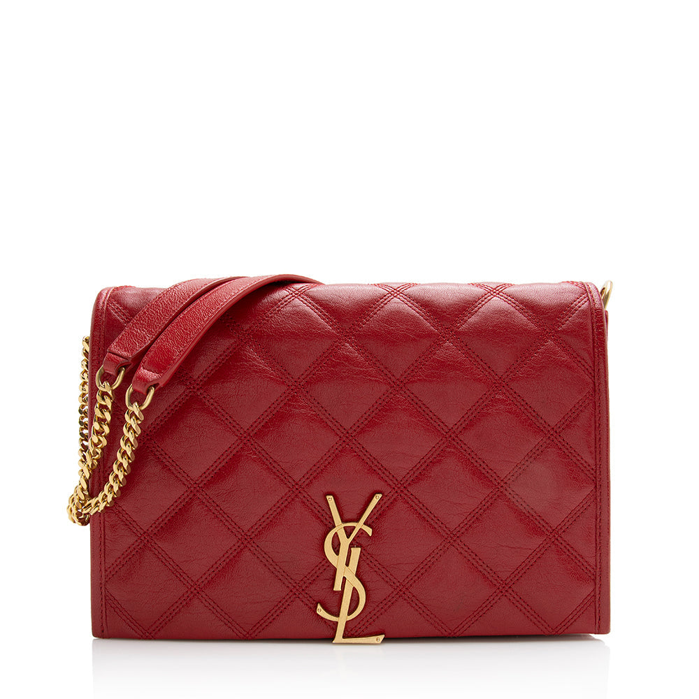 Saint Laurent Diamond Quilted Leather Becky Small Shoulder Bag 22081