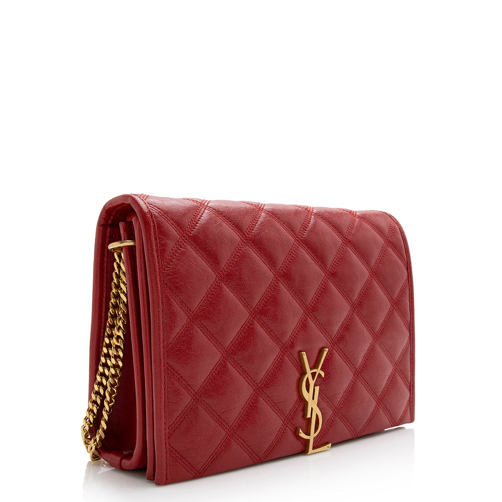 Saint Laurent Diamond Quilted Leather Becky Small Shoulder Bag 22081