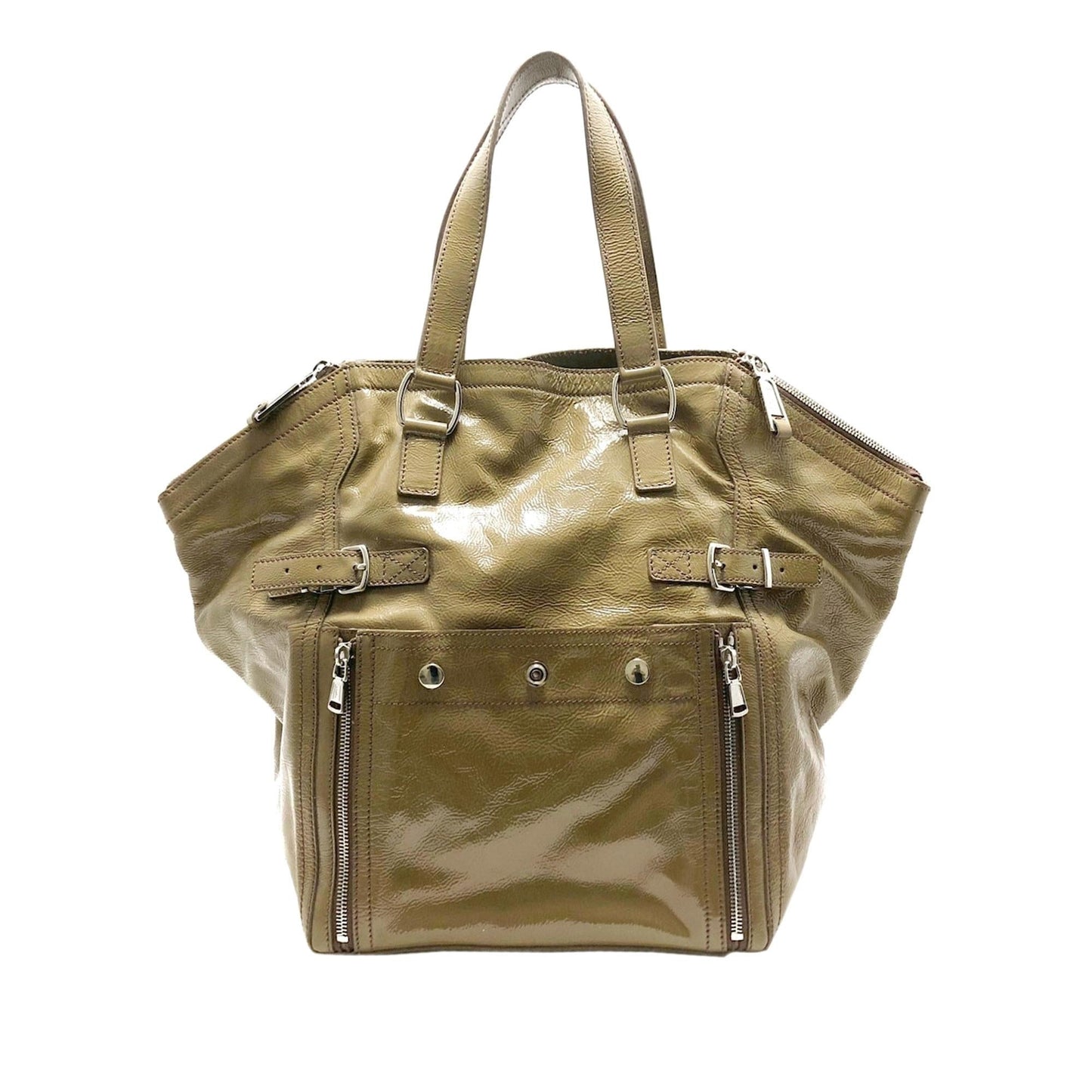 Saint Laurent Downtown Patent Leather Handbag (SHG-31595