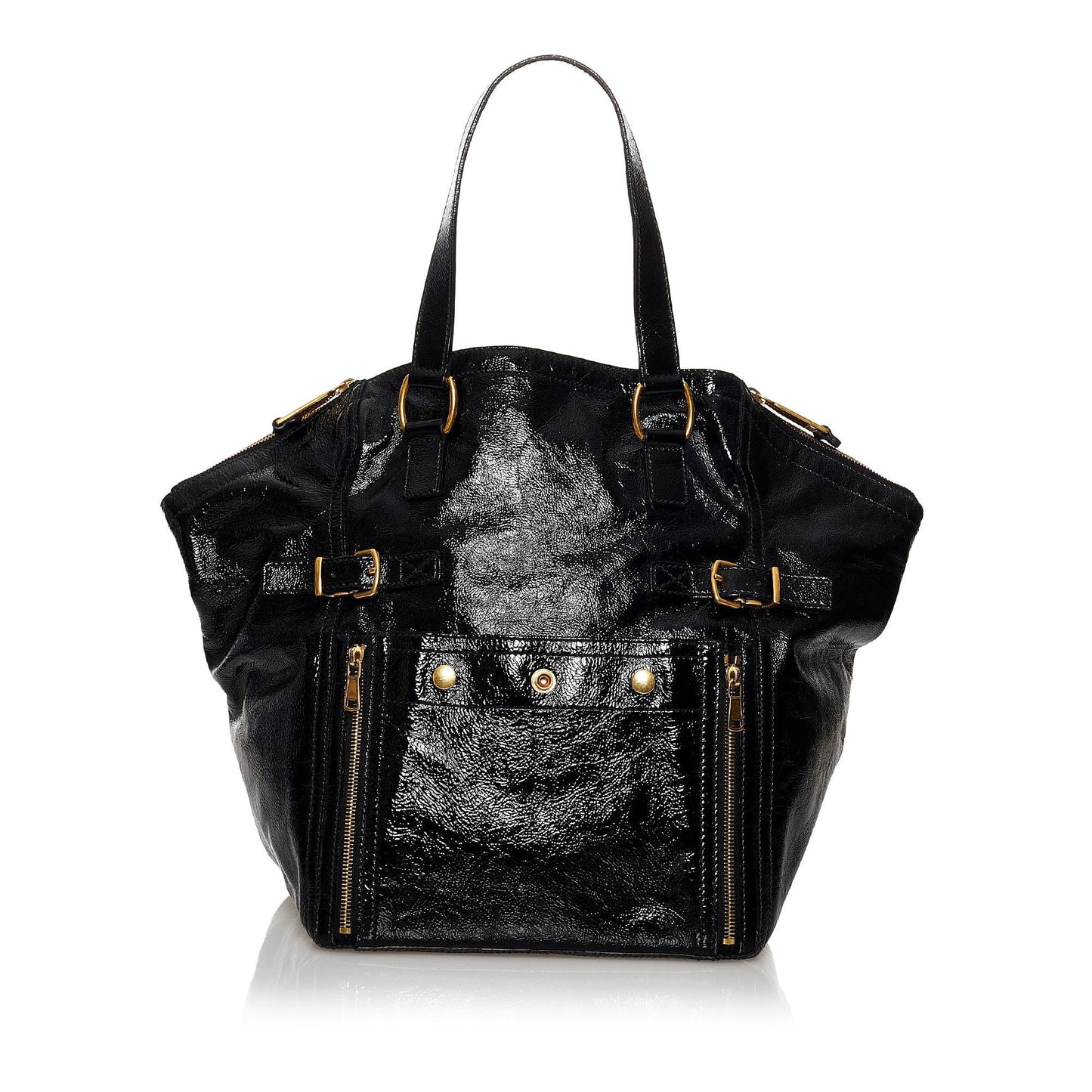 Saint Laurent Downtown Patent Leather Tote Bag (SHG-30020