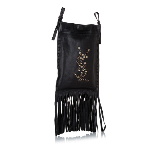 Saint Laurent Fringe Leather Crossbody Bag (SHG-29535