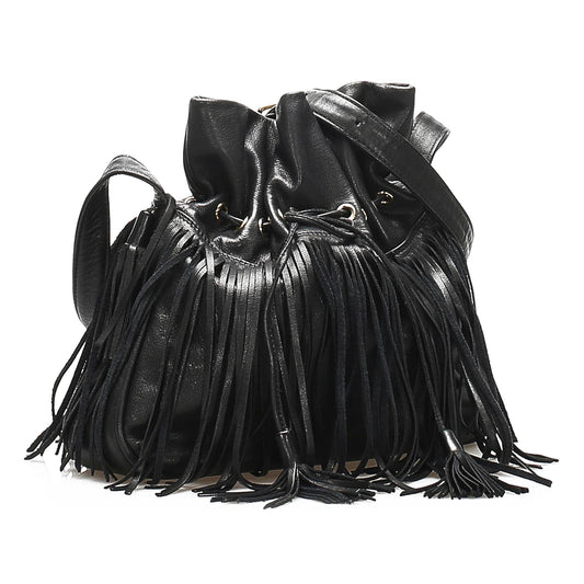 Saint Laurent Fringe Leather Crossbody Bag (SHG-37780