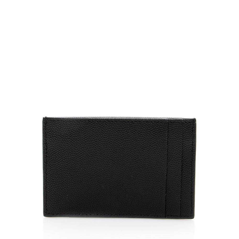 Saint Laurent Grain De Poudre Embossed Leather Uptown Card Case 18702