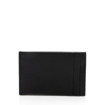 Saint Laurent Grain De Poudre Embossed Leather Uptown Card Case 18702